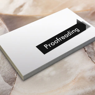 Étiquette noir moderne corrigeant sur épreuves l