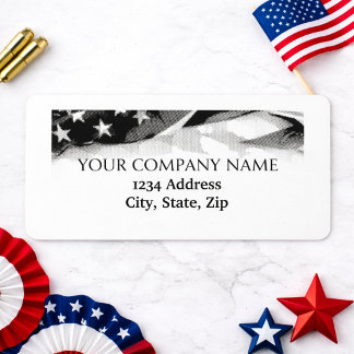 Étiquette Nom de l'entreprise Drapeau américain États-Unis