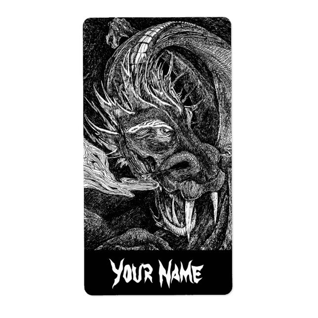 Étiquette "Nom" du dragon grand (Devant)