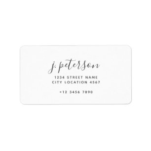 Étiquette Nom du script de calligraphie lettres à la main Ad