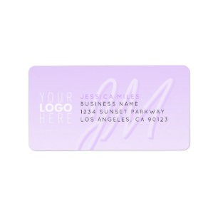 Étiquette Nom professionnel et Modèle Slogan   Violet clair
