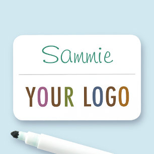 Étiquette nominative effaçable à sec avec logo, av