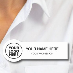 Étiquette nominative magnétique pour employés avec