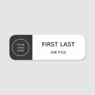 Étiquette nominative minimale Logo Black Block Per