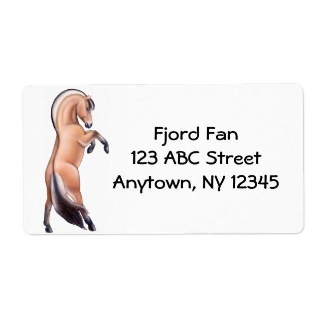 Étiquette norvégien du fjord Horse (Devant)