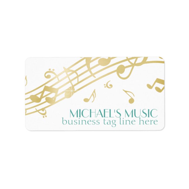 Étiquette Notes musicales d'affaires de la musique moderne d (Devant)
