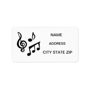 ÉTIQUETTE NOTES MUSICALES "RETOUR ADRESS LABEL"