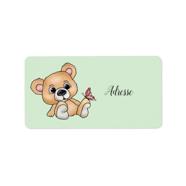 Étiquette Nounours (Devant)