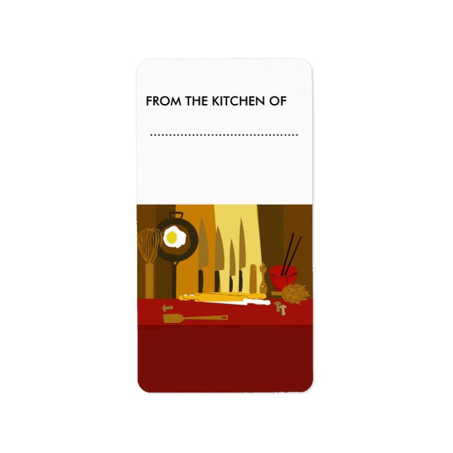 Étiquette Nourriture jarres Goodies Cuisine Cuisine Cuillère (Devant)