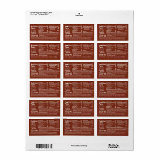 Étiquette Nouveau tableau de la valeur nutritive du miel fon