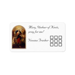 Étiquette Novena Tracker, Mary Undoer of Knots