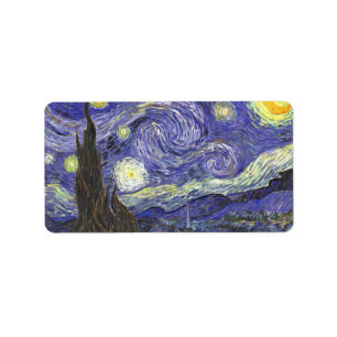 Étiquette Nuit étoilée par Vincent van Gogh