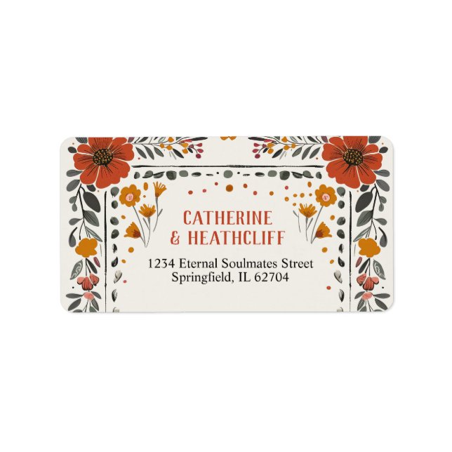 Étiquette Numéro de table floral Boho impression Wedding (Devant)