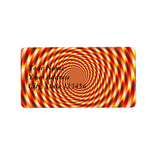 Étiquette Oeil rouge - Fractal (Devant)