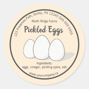 Étiquette OEufs cuits modifiables
