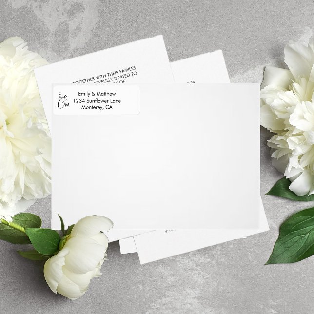 Étiquette officielle et élégante de l'adresse de r (Créateur téléchargé)