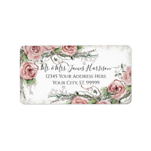 Étiquette Oh Baby shower Girl BOHO Aquarelle Floral Retour