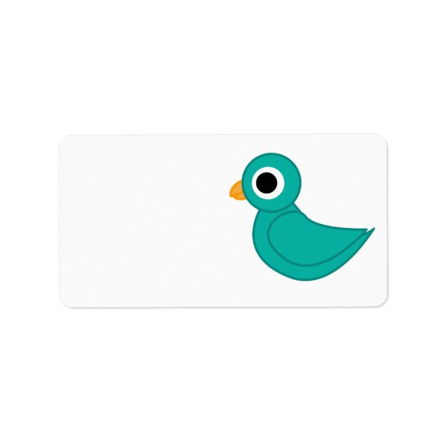 Étiquette oiseau mignon   (Devant)