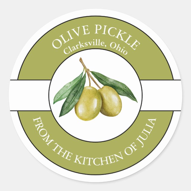 Étiquette Olive Pickle (Devant)
