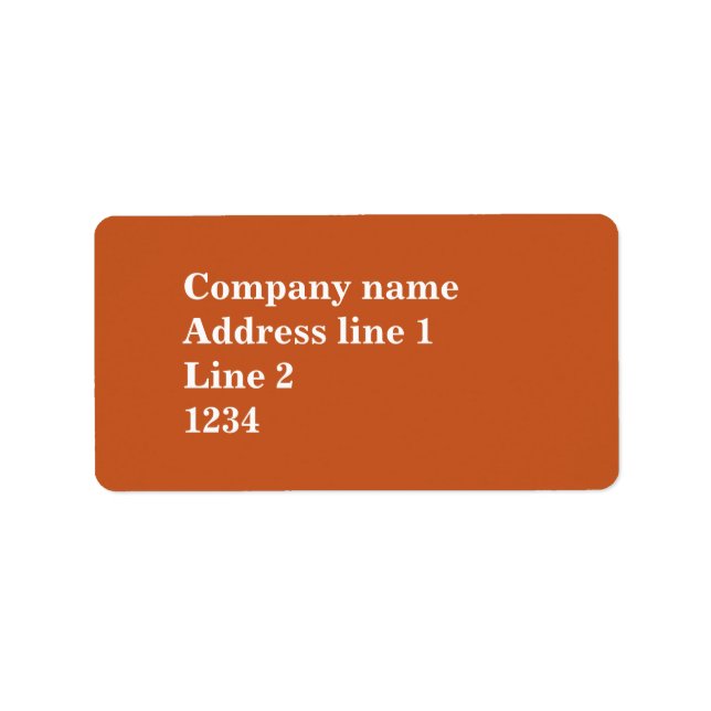 Étiquette Orange (Devant)