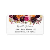 Orange, Hot Pink & Purple Floral 2 Adresse de reto