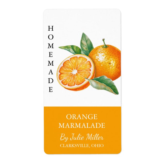 Étiquette Orange Maison Moderne (Devant)