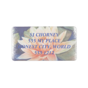 ÉTIQUETTE ORANGE WATER LILY ADDRESS LABELS