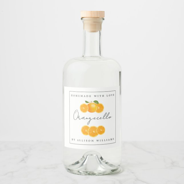 Étiquette Orangecello sur mesure (Devant)