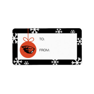 Étiquette Oregon State Beavers Tête de castor