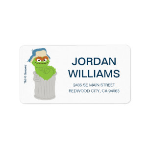 Étiquette Oscar the Grouch Trash Can Lean   Add Your Info