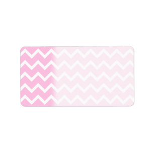 Étiquette Pâlissez - le modèle de zigzag rose et blanc