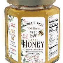 PANNEAU HEX de miel peint à la main abeille & fleu