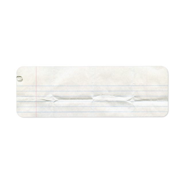 Étiquette papier carnet (Devant)