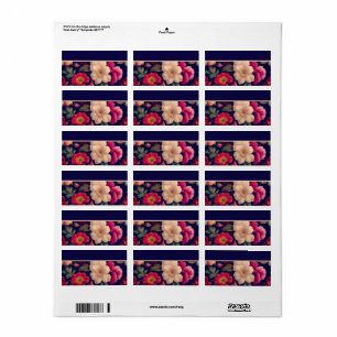 Étiquette Papier peint à motifs floraux