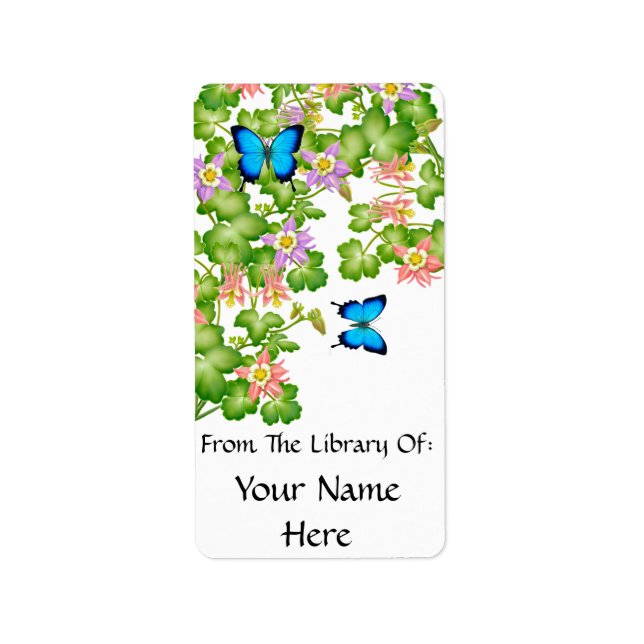 Étiquette Papilio Ulysses Papillon (Devant)