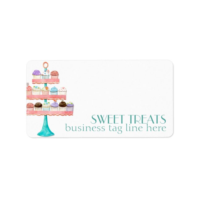 Étiquette Paquet d'affaires Cupcake Dessert Baking Bakery (Devant)