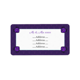 Étiquette Parapluie violet & coeurs.7