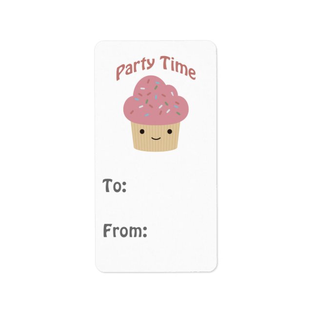 Étiquette Parti TIme Cupcake (Devant)