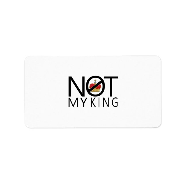 Étiquette Pas mon roi (Devant)