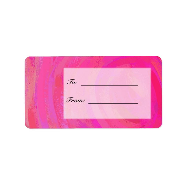 Étiquette Passion rose personnalisée (Devant)