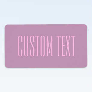 Étiquette Pastel Purple & Pink clair Texte modifiable mode