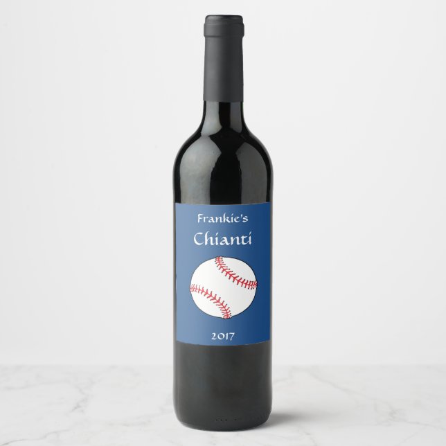 Étiquette Patriotique Baseball Rouge Blanc Bleu Vi (Devant)
