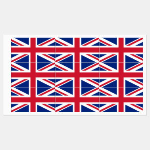 étiquette patriotique battant pavillon du Royaume-