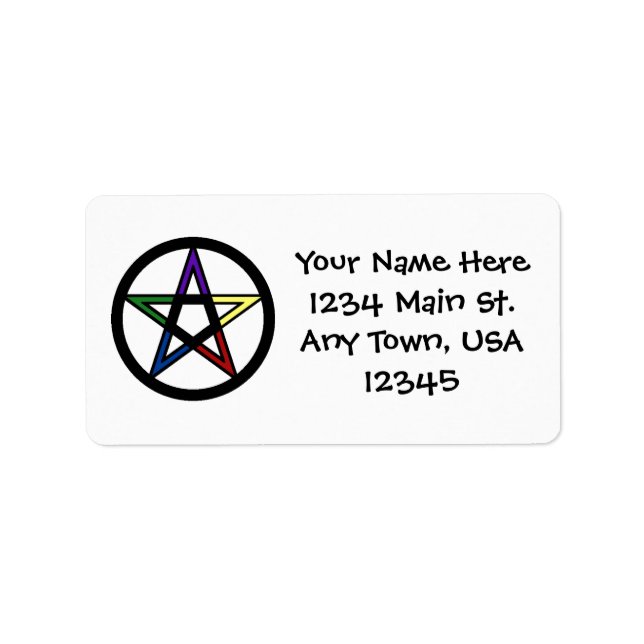 Étiquette Pentacle élémentaire (Devant)