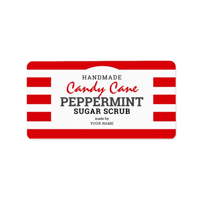 Étiquette Peppermenthe artisanale Sucre de canne sucre (Devant)