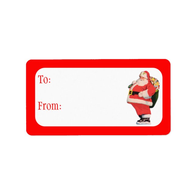 Étiquette Père Noël vintage (Devant)