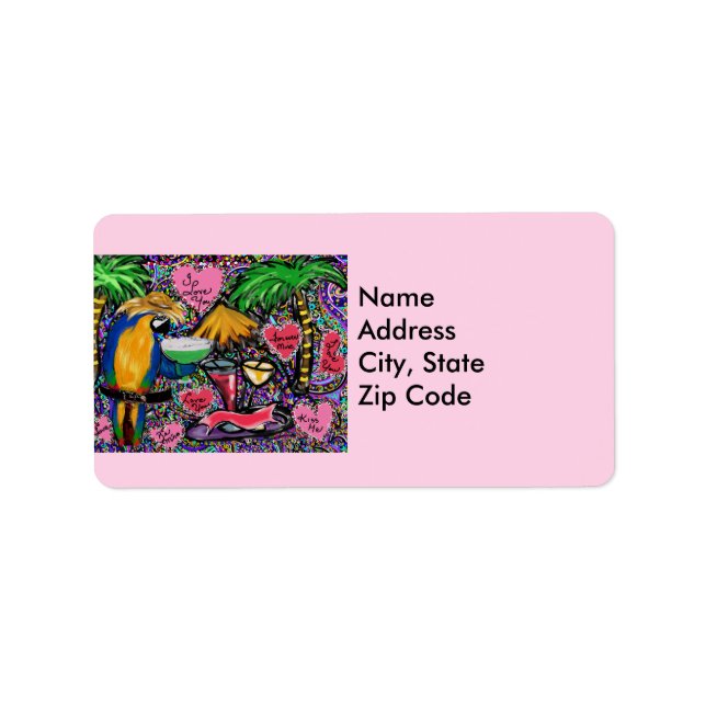 Étiquette Perroquets (Devant)