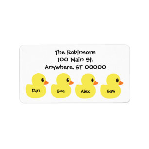 Étiquette Personalized "Ducks" Address Labels