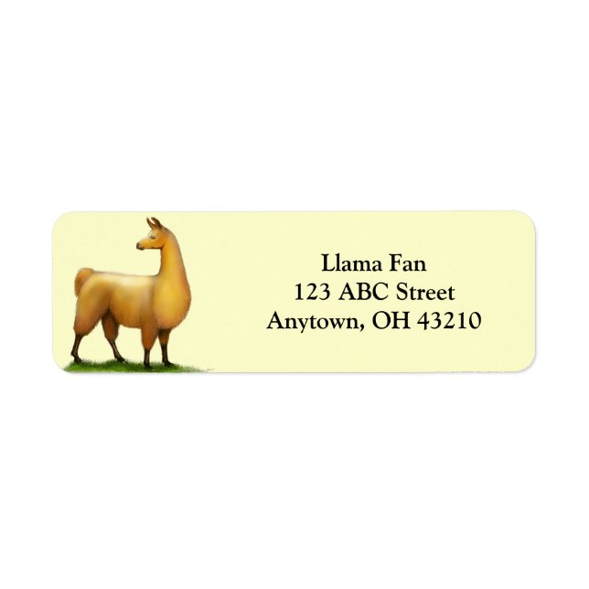 Étiquette personnalisable Alert Llama (Devant)