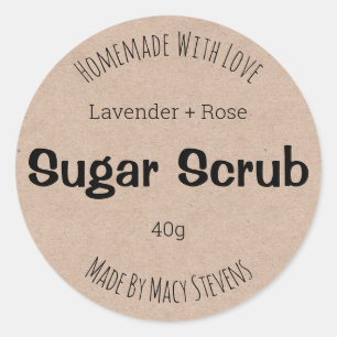 Étiquette Personnalisable Pour Scrub À Sucre